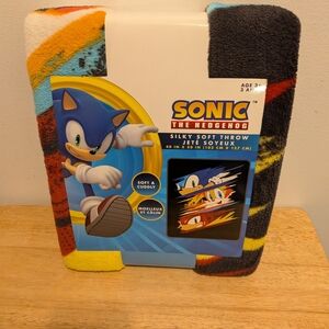 Sonic the Hedgehog Silky Soft Throw Blanket - Multi Color